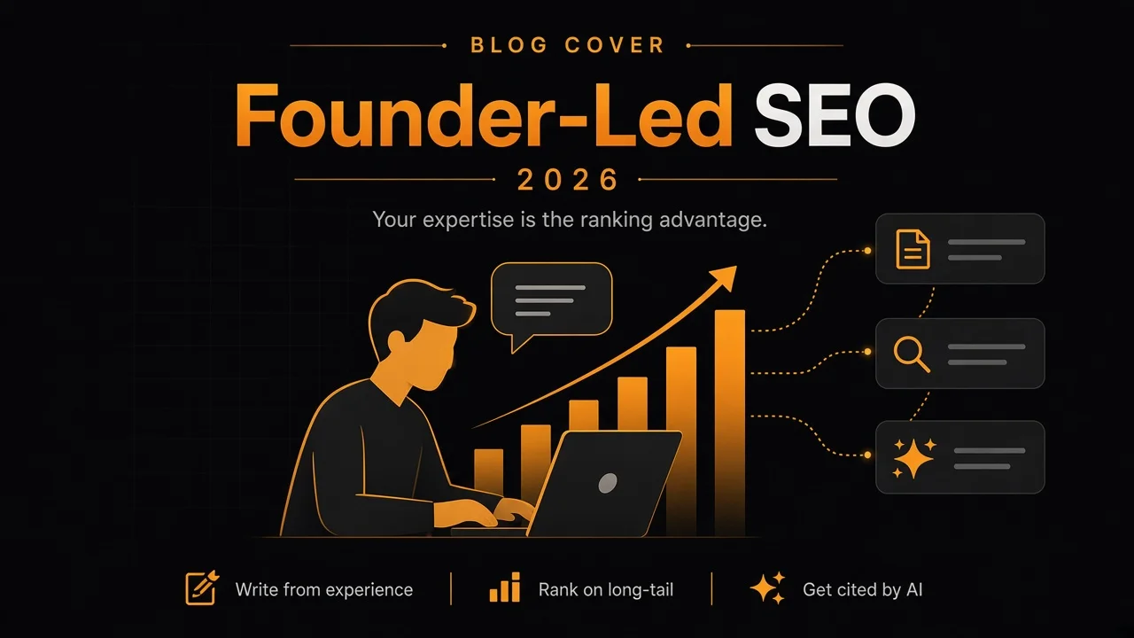 Founder-led SEO 2026 - playbook for early-stage startup founders
