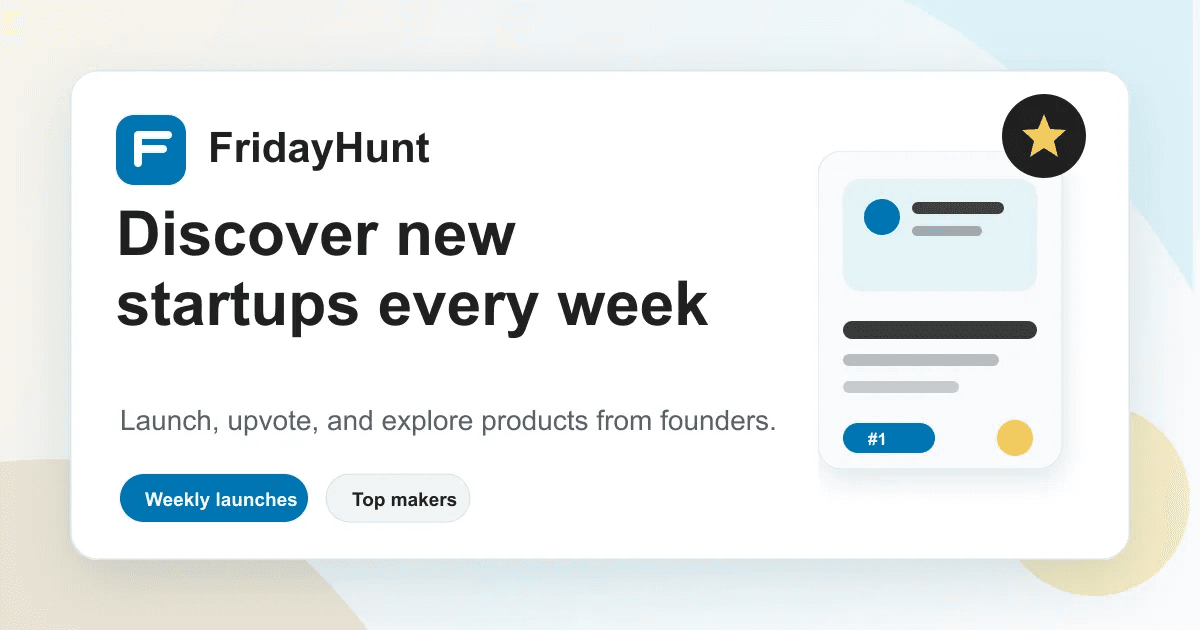 FridayHunt weekly launch spotlight