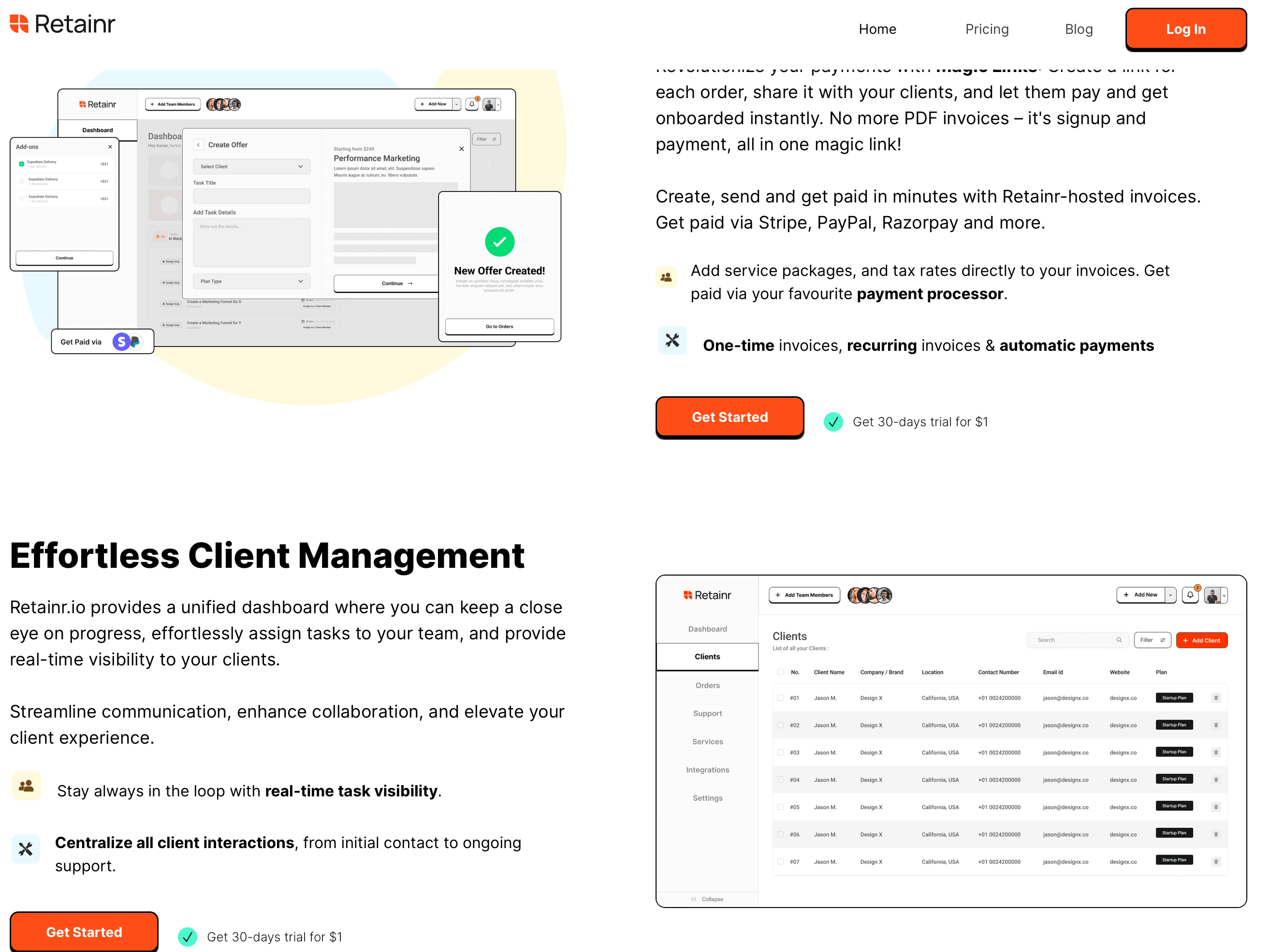 Retainr: Client Management Software for Freelancers screenshot 3