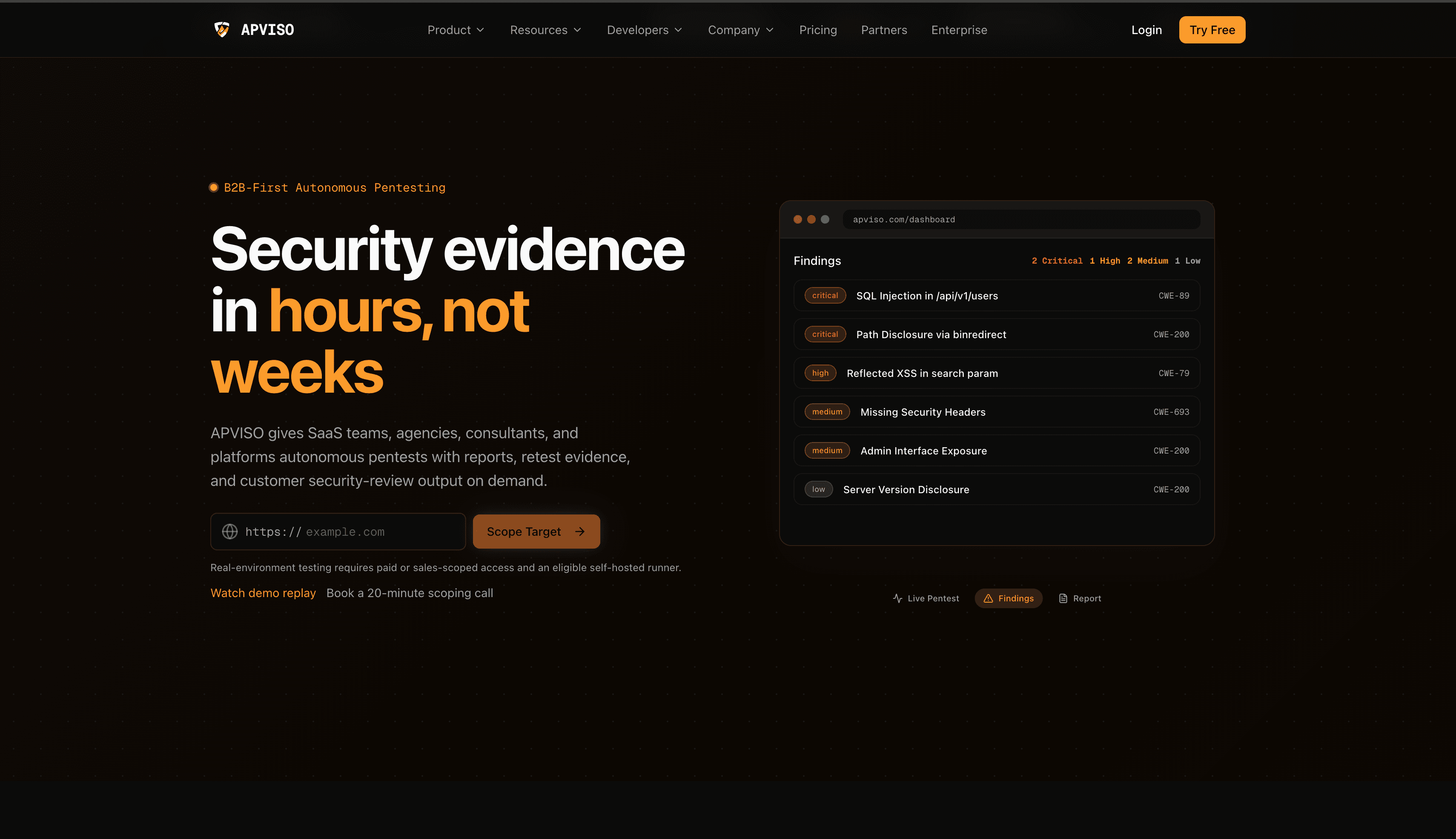 Apviso screenshot