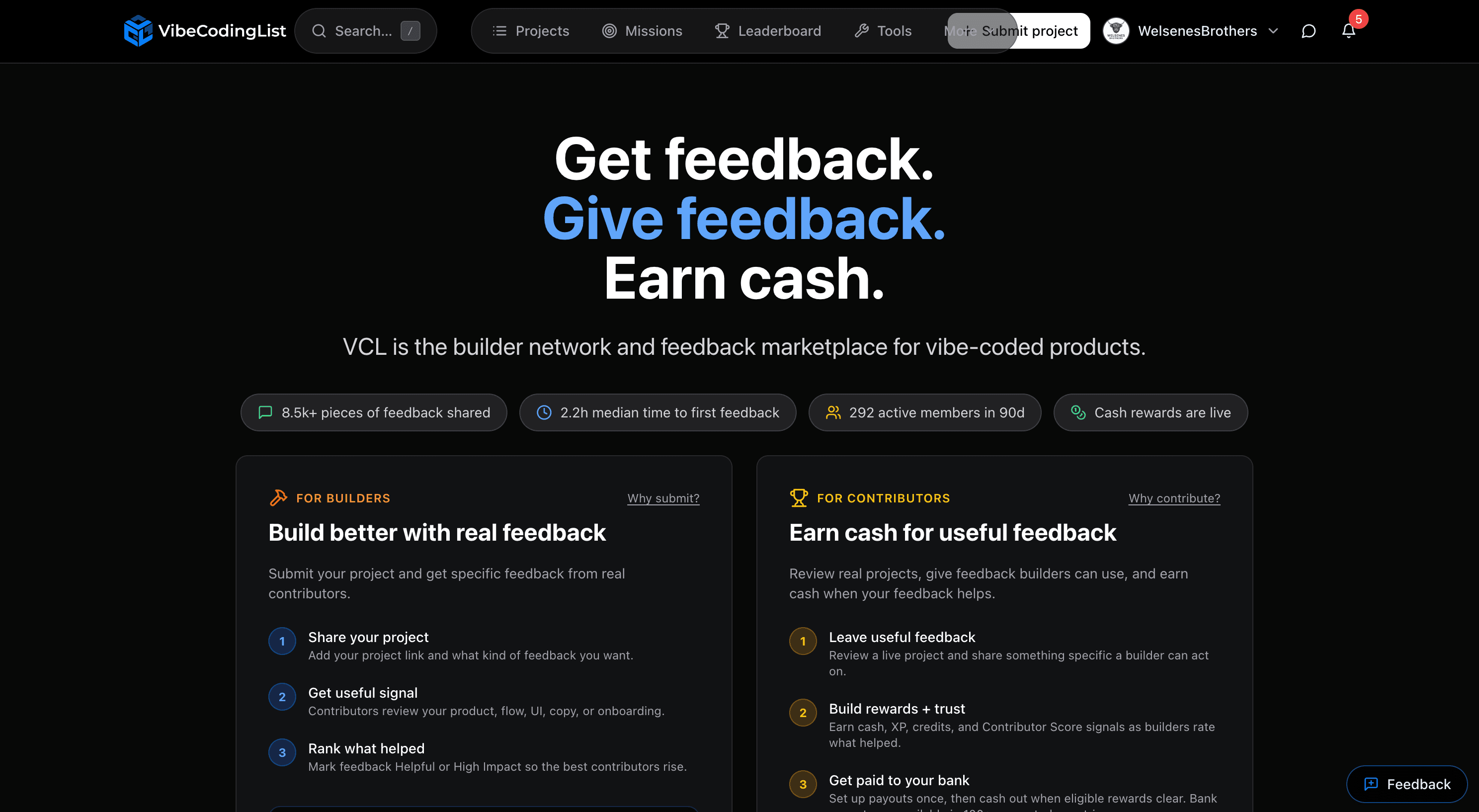 VibeCodingList screenshot