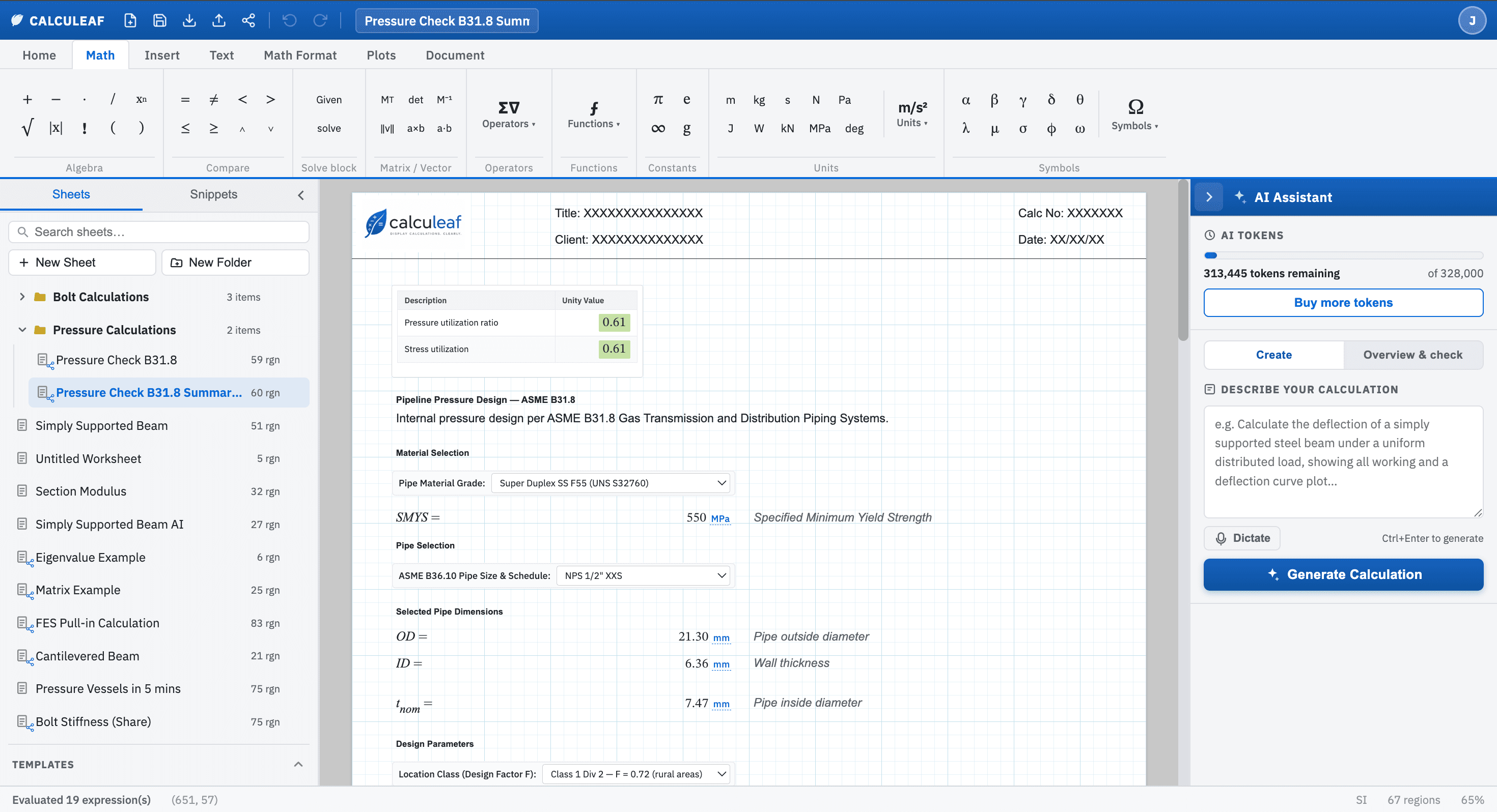 Calculeaf screenshot