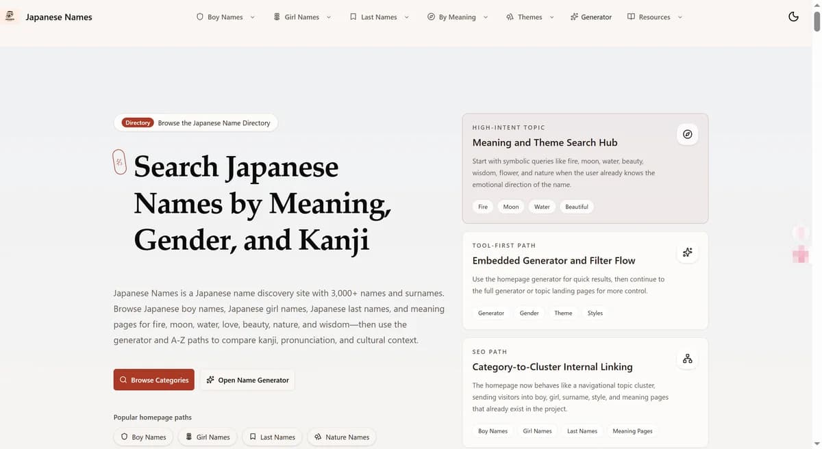 Japanese Names preview