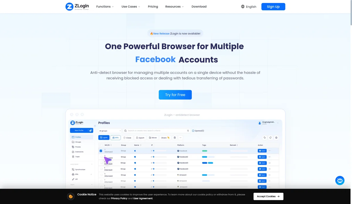 ZLogin Antidetect Browser - Antidetect browser for safe multi-account management