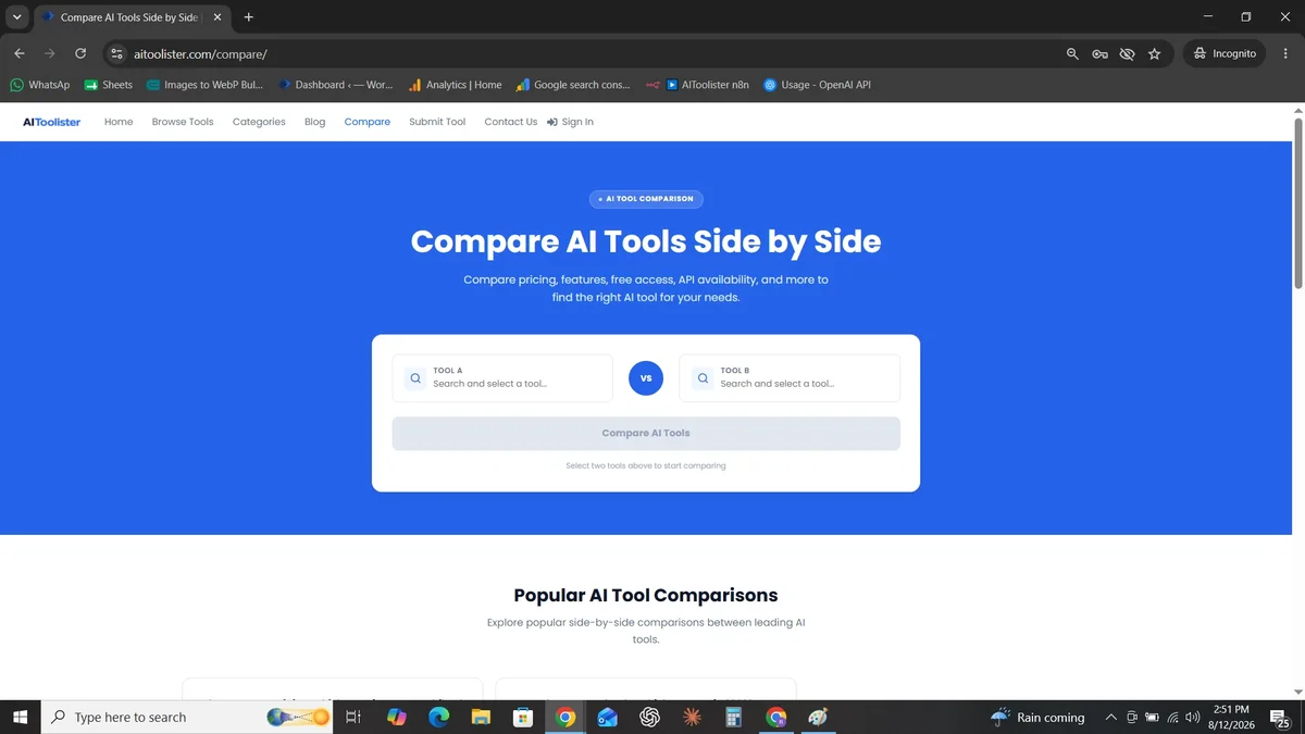 AIToolister - Discover, compare, and choose AI tools with research-driven listings and compari