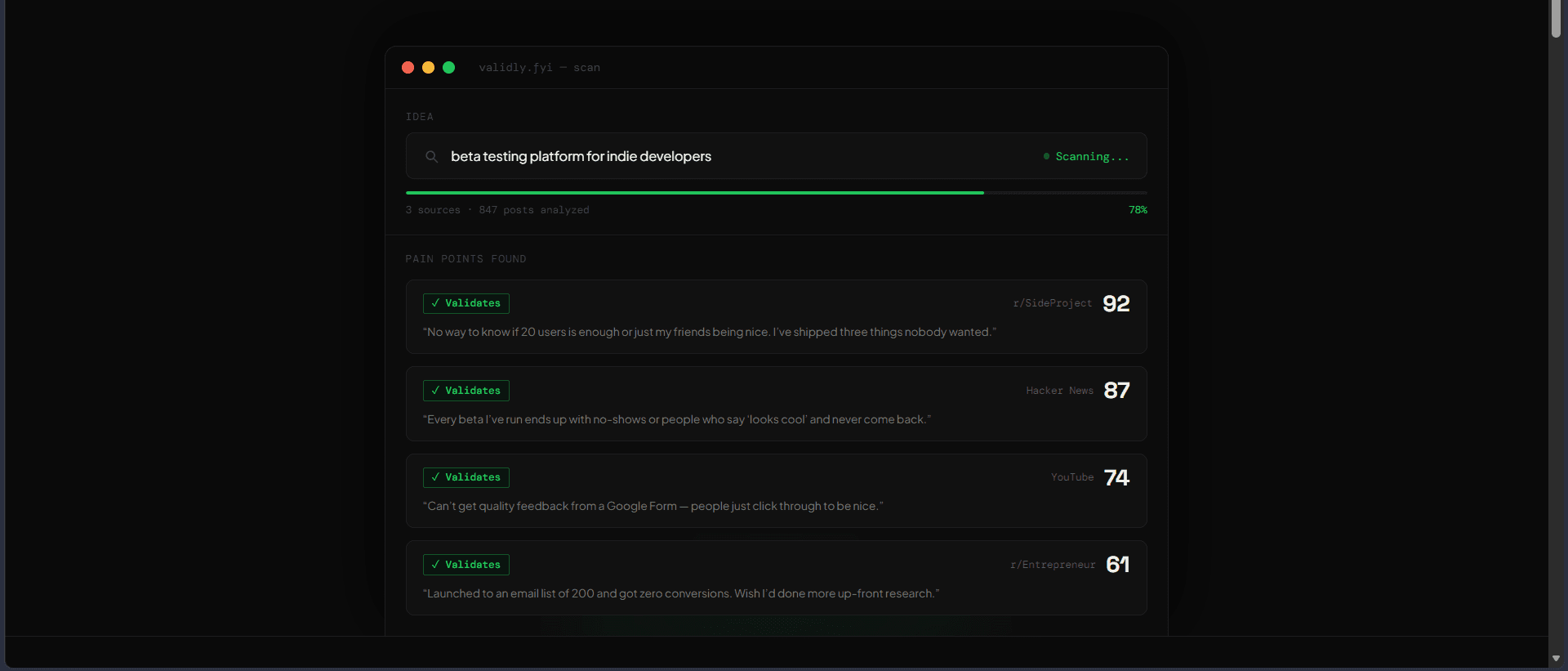 Validly screenshot 2