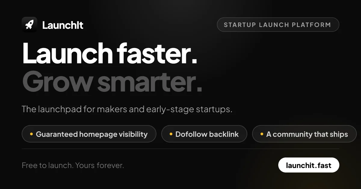 LaunchIt - Launch Faster. Grow Smarter.