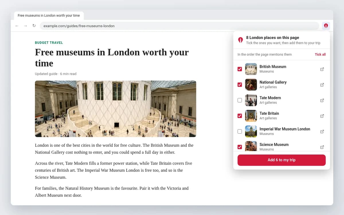 London Tourist Map: Map this page screenshot 2