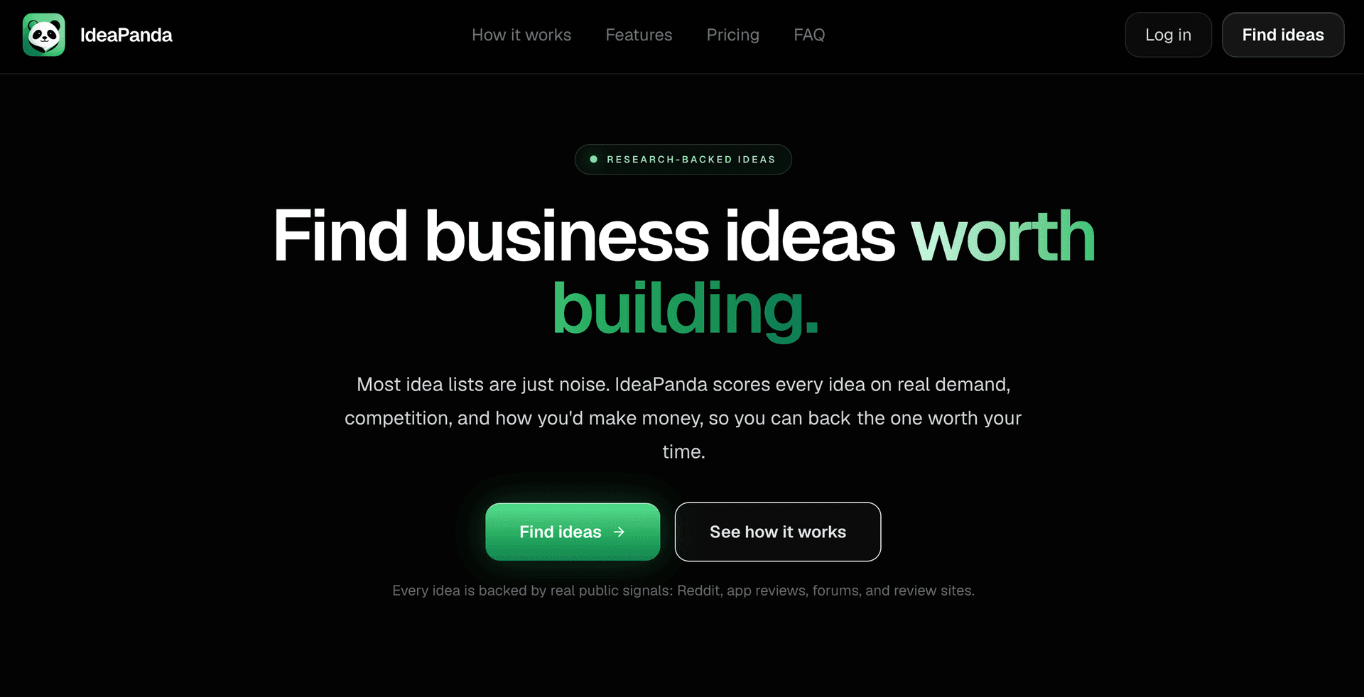IdeaPanda - Find business ideas worth building