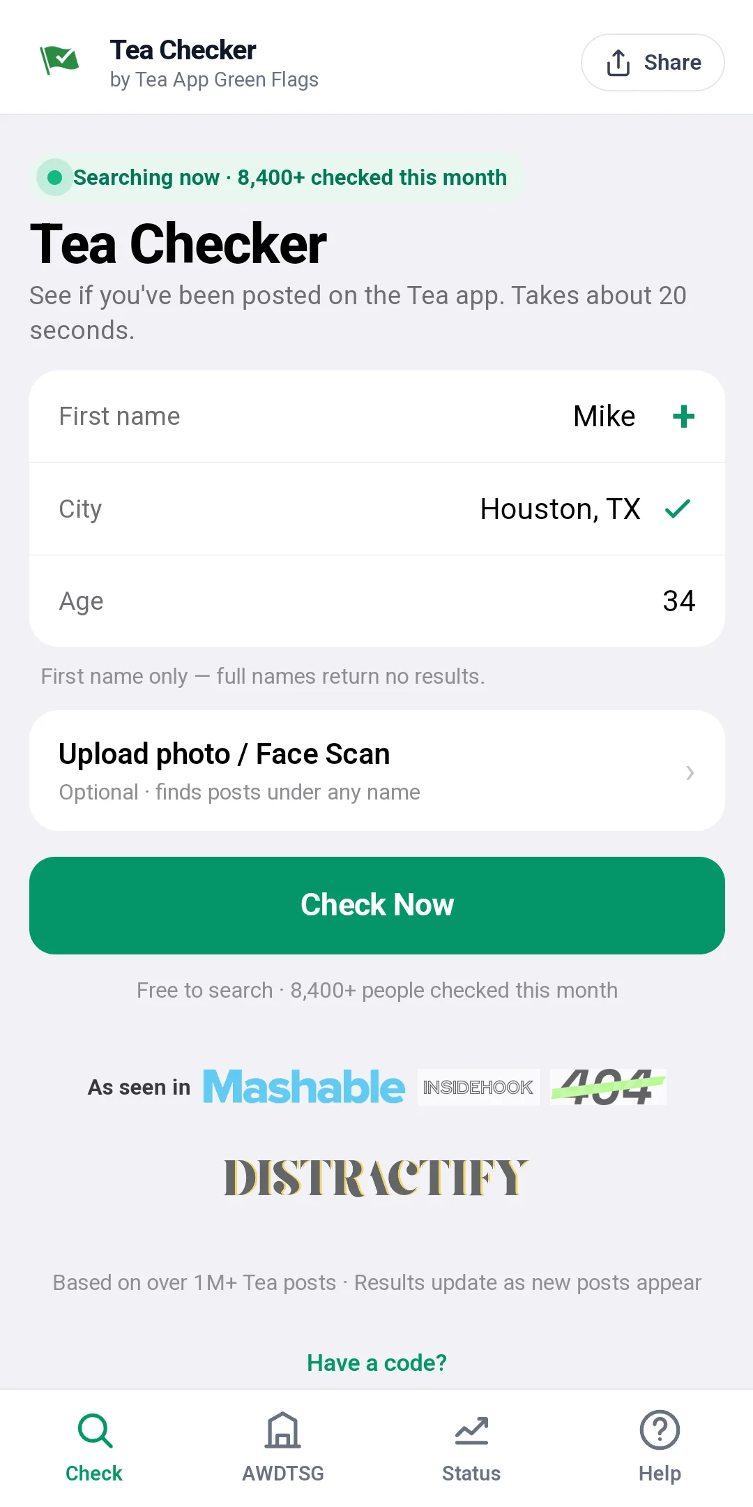 Tea App Green Flags — Tea App Checker screenshot 2