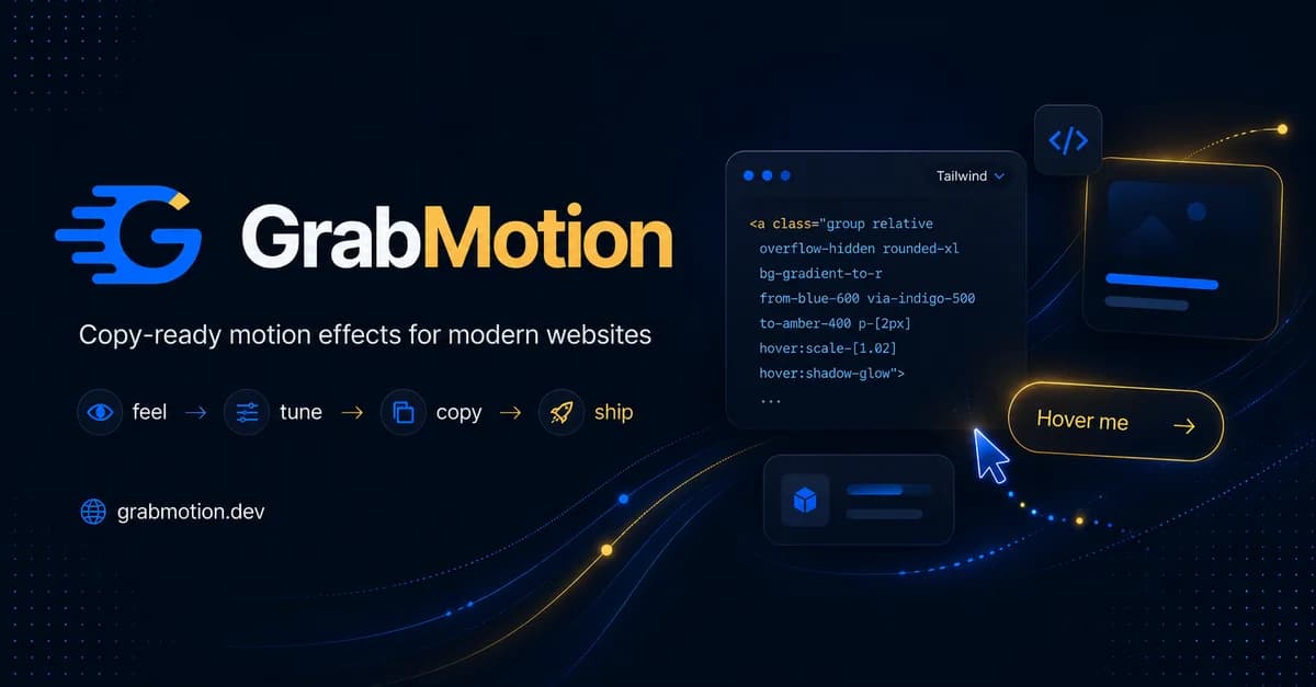 GrabMotion - Copy-ready motion effects for websites