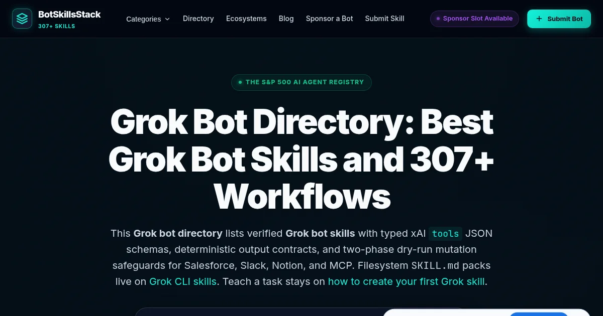 BotSkillsStack - Grok routines for the ops and sales chores founders juggle