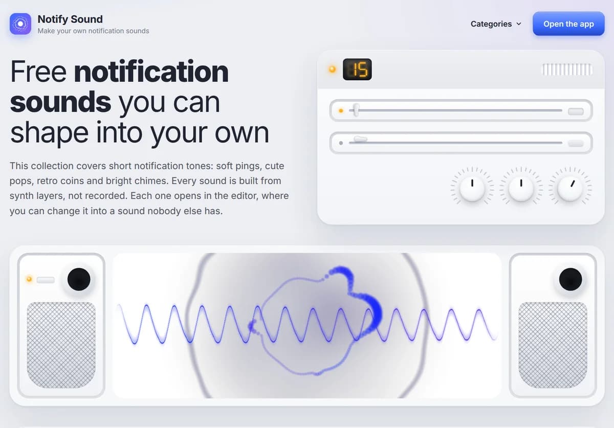 Notify Sound - Shape custom notification sounds with AI