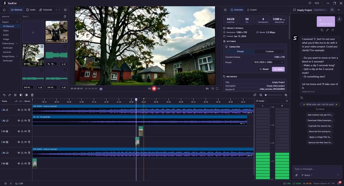 SoulCut - A non-linear video editing system that injects soul into every frame.