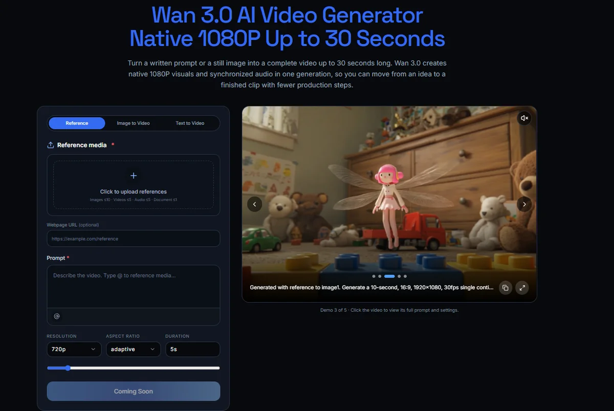 JXP Wan 3.0 - Wan 3.0 AI Video Generator 1080P Videos Up to 30 Seconds