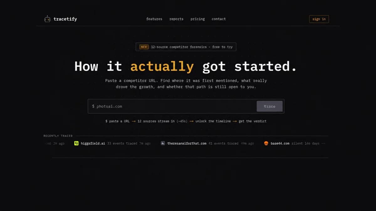 Tracetify preview