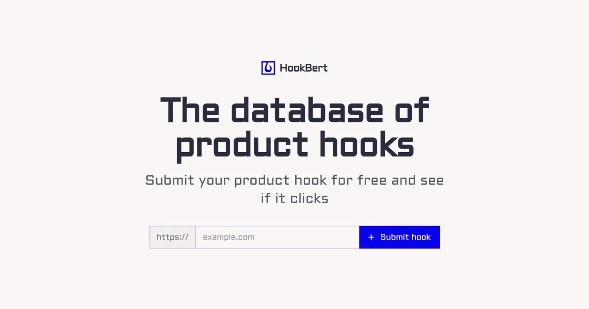 HookBert - The database of product hooks