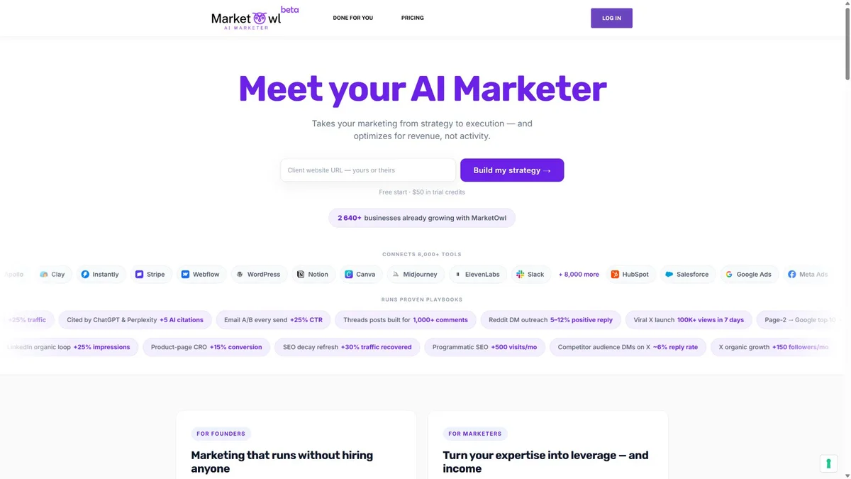 MarketOwl - AI marketer that turns strategy into action