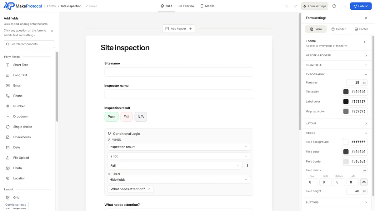 MakeProtocol - Streamline your reports from field to office.