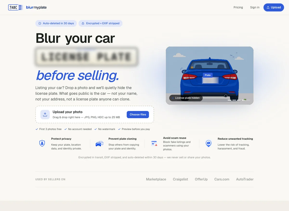 BlurMyPlate preview