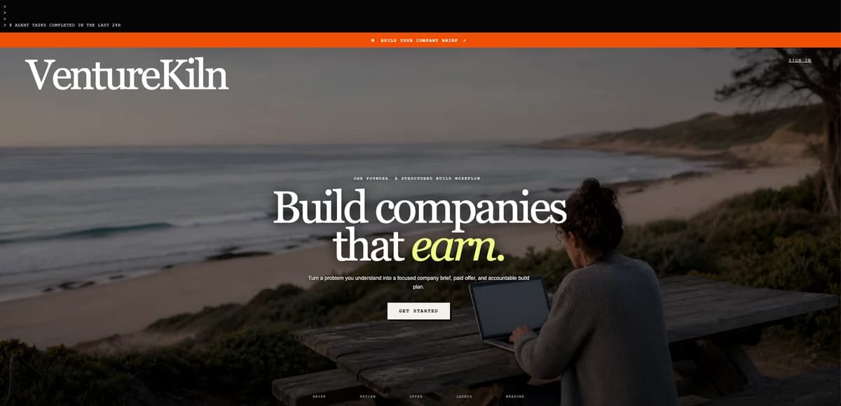 VentureKiln - VentureKiln — Build Companies That Earn