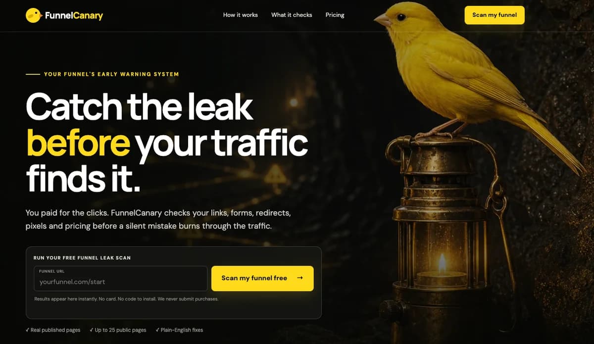 FunnelCanary preview