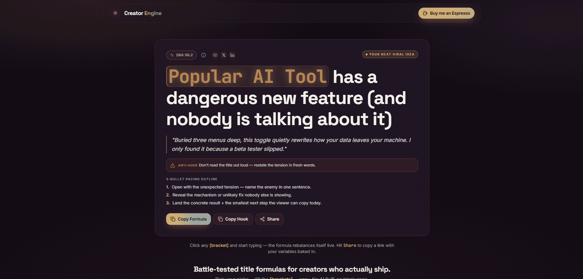 Creator Engine screenshot 3
