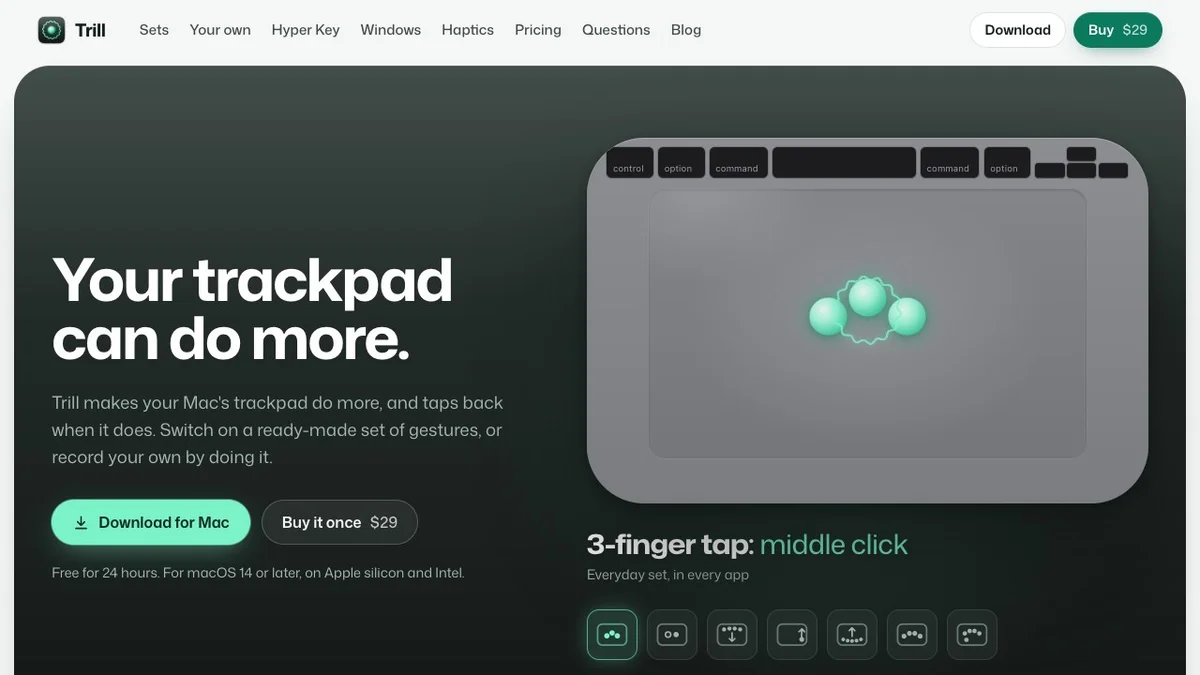 Trill - Your Mac trackpad can do more