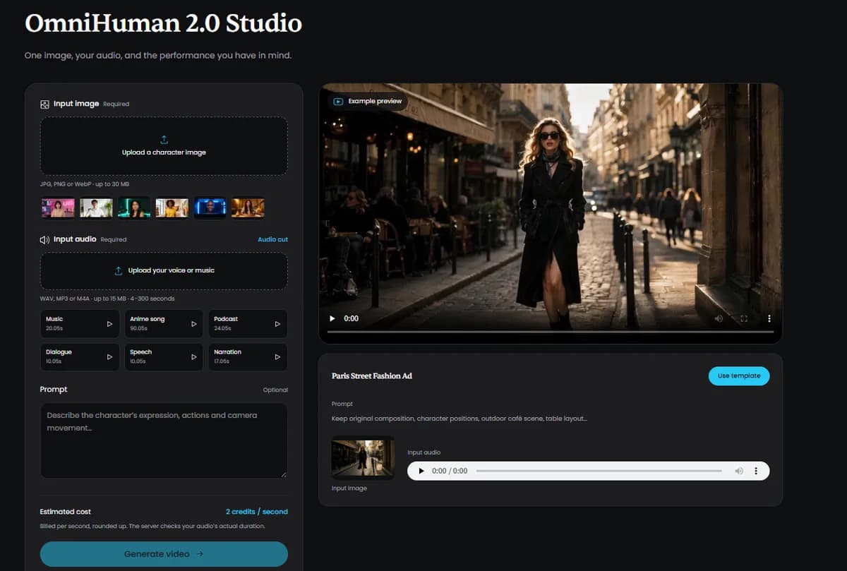 OmniHuman 2.0 - Turn Images and Audio into Lifelike AI Videos