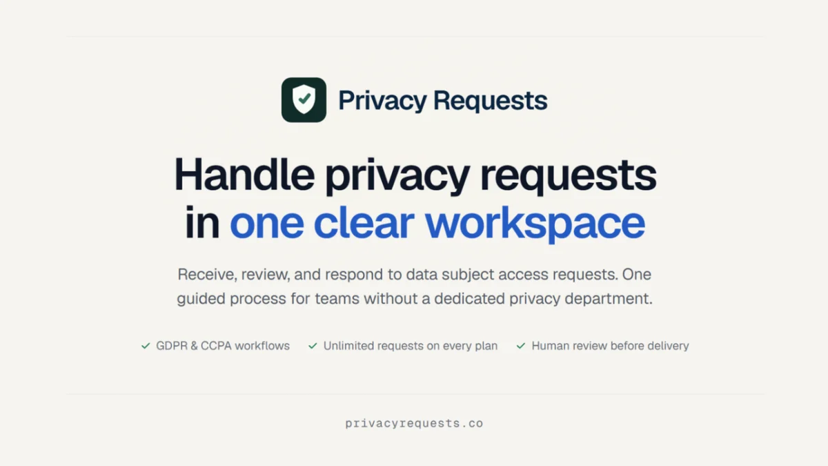 PrivacyRequests - DSAR software for teams without a privacy department