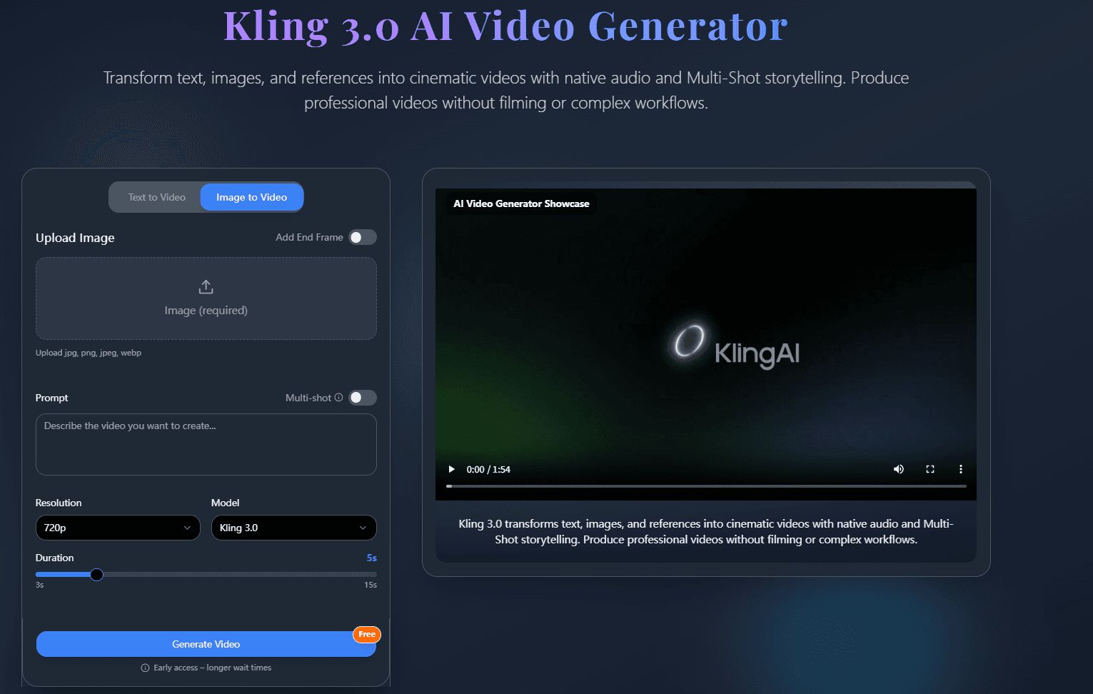 Kling 3.0 AI Video Generator - Kling 3.0 AI Video Generator – Multi-Shot Video Creation
