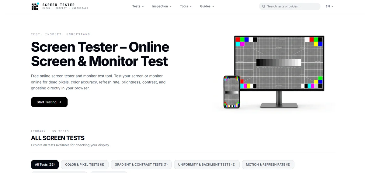 Screen Tester preview