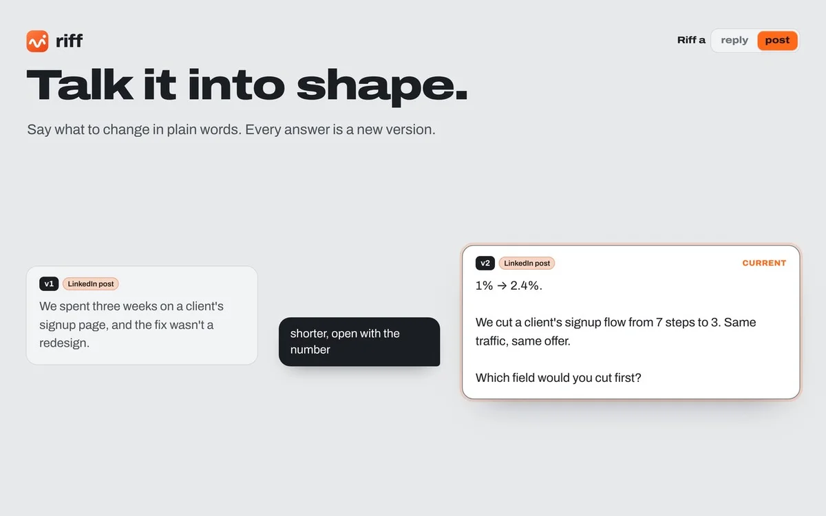 Riff screenshot 2