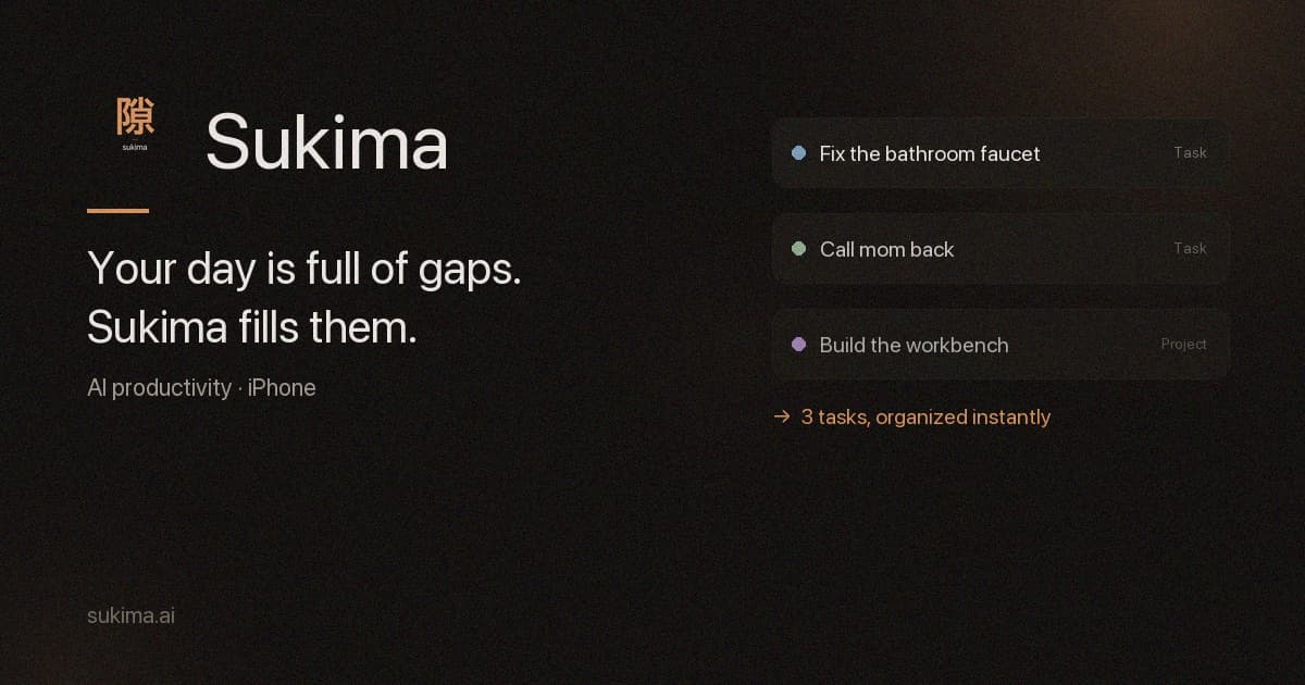 How I Built Sukima: A calm productivity app for overwhelmed people cover image