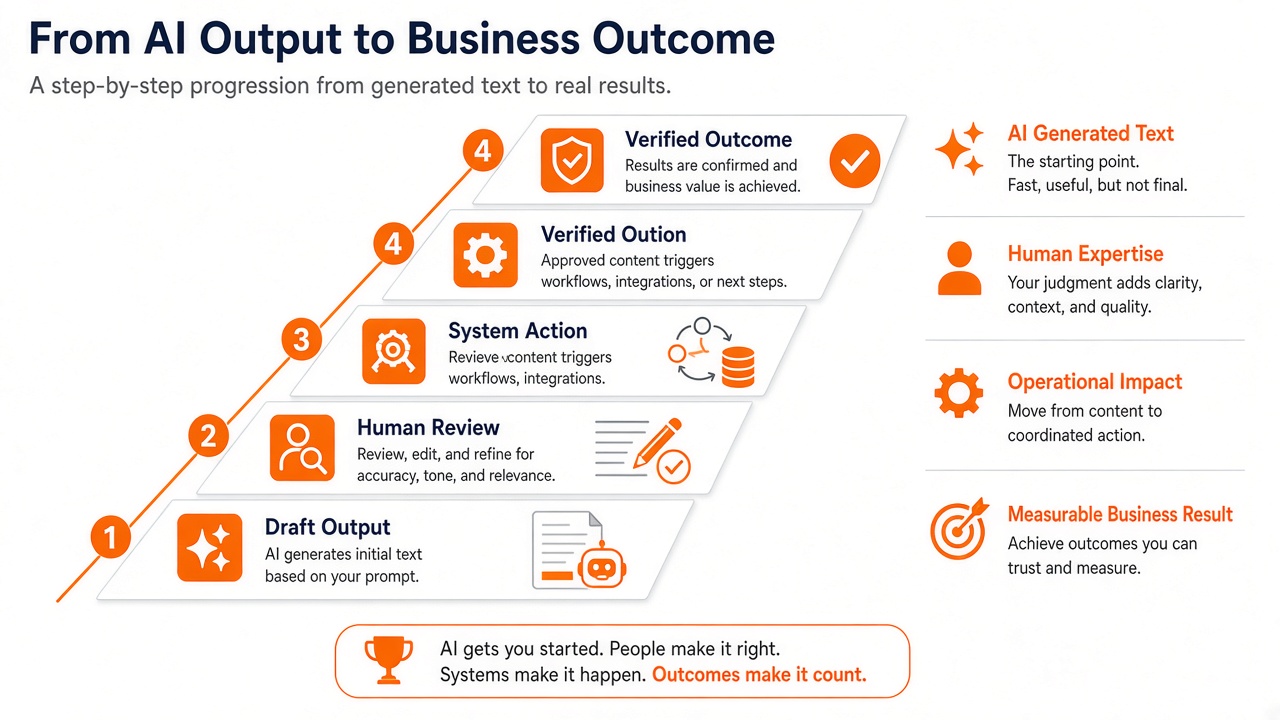 AI agent ROI - from model output to completed business outcome