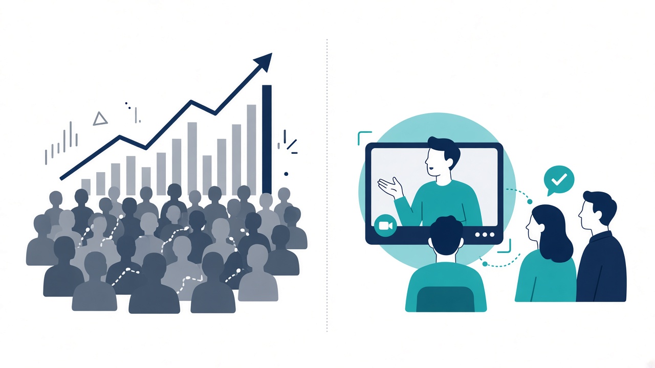 Traffic spikes versus qualified B2B buyer conversations - finding B2B clients for your SaaS